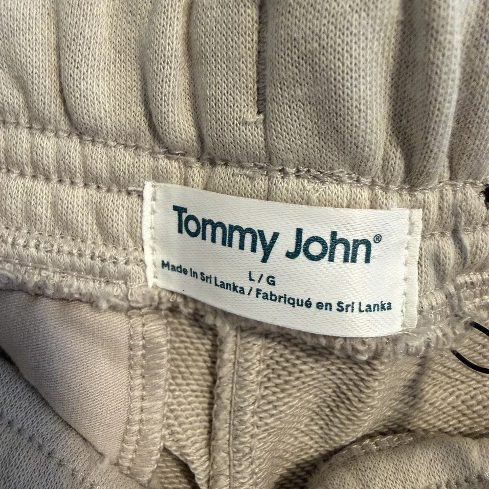 NWT Tommy John French Terry Silver Grey Joggers Men's L‎
